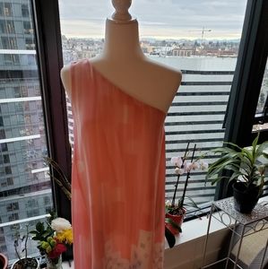 Mauve pink silk dress